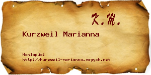 Kurzweil Marianna névjegykártya